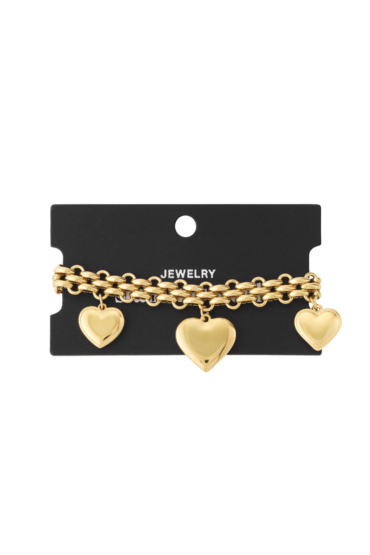 Trio Armband mit auffälligem Herz