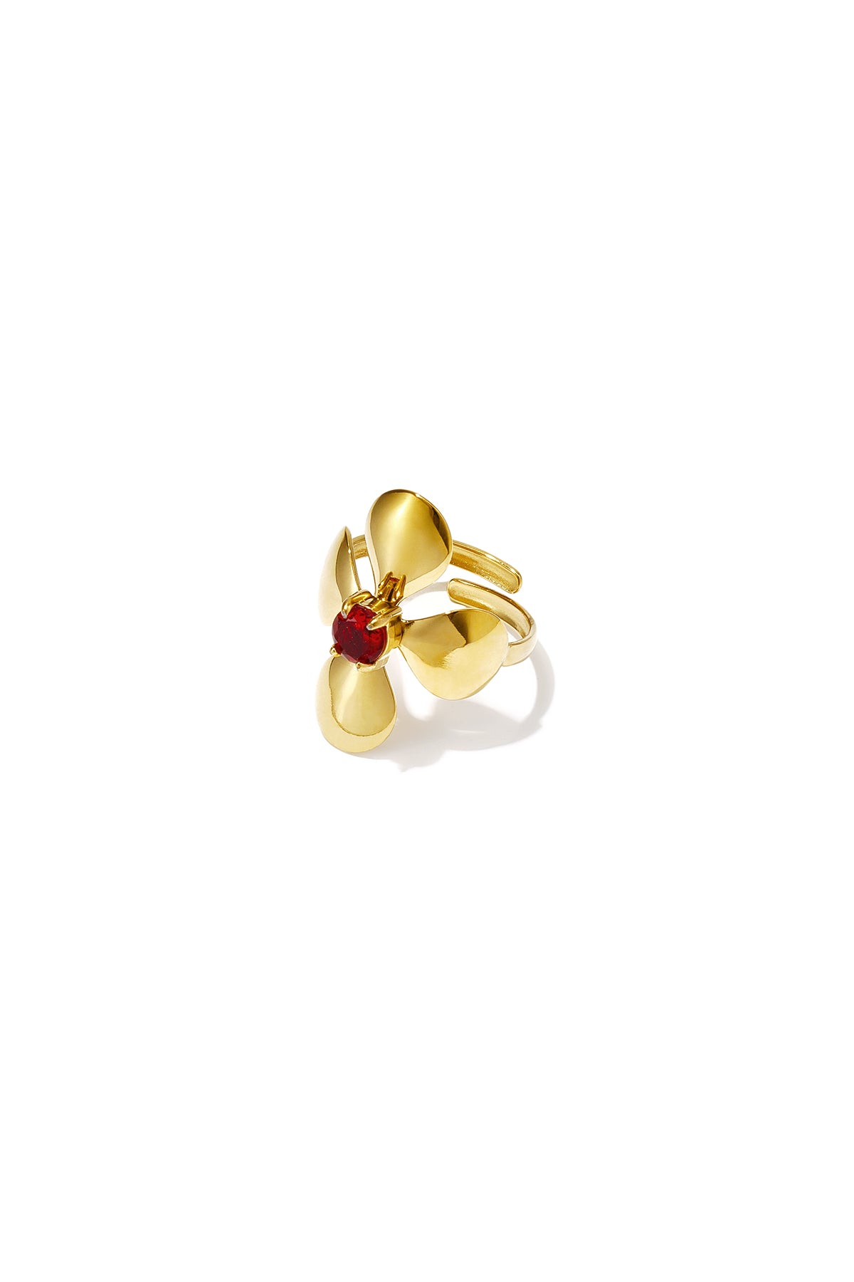 Statement-Ringe aus Edelstahl, Blumenmuster, lässig-schlichte Serie, Damenschmuck