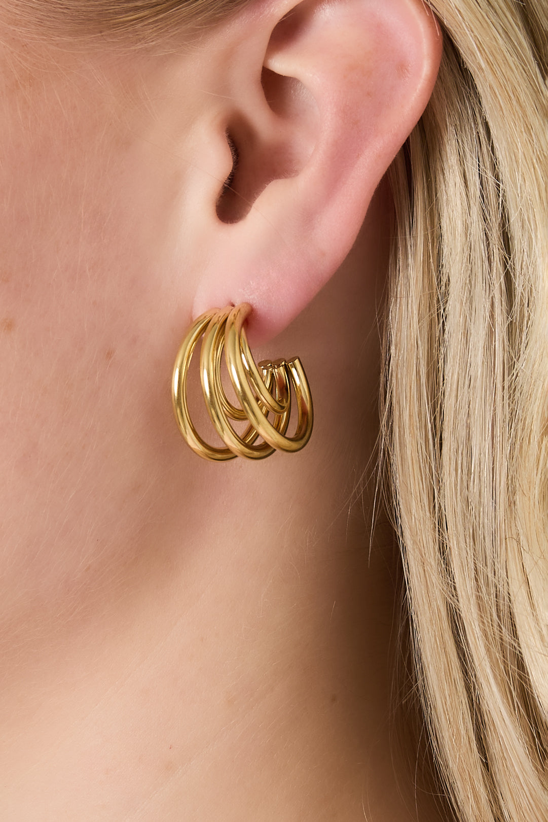 Creolen aus Edelstahl, geometrisch, lässig, täglich, einfache Serie, Damenschmuck