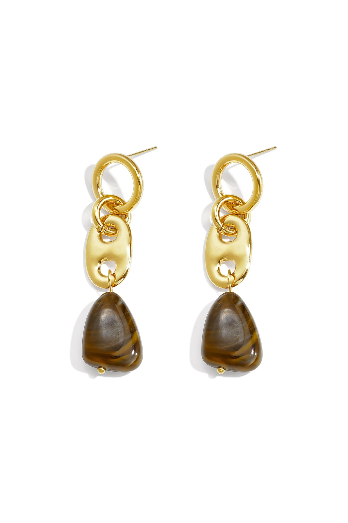 Ohrhänger aus Edelstahl, Tropfenform, schlichte Alltags-Serie, Damenschmuck