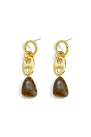 Ohrhänger aus Edelstahl, Tropfenform, schlichte Alltags-Serie, Damenschmuck