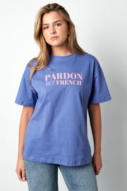 Cotton Damen T-Shirt Casual Letters