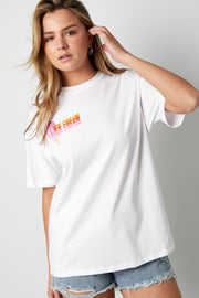 Baumwolle Damen T-Shirt Frühling/Sommer Buchstaben