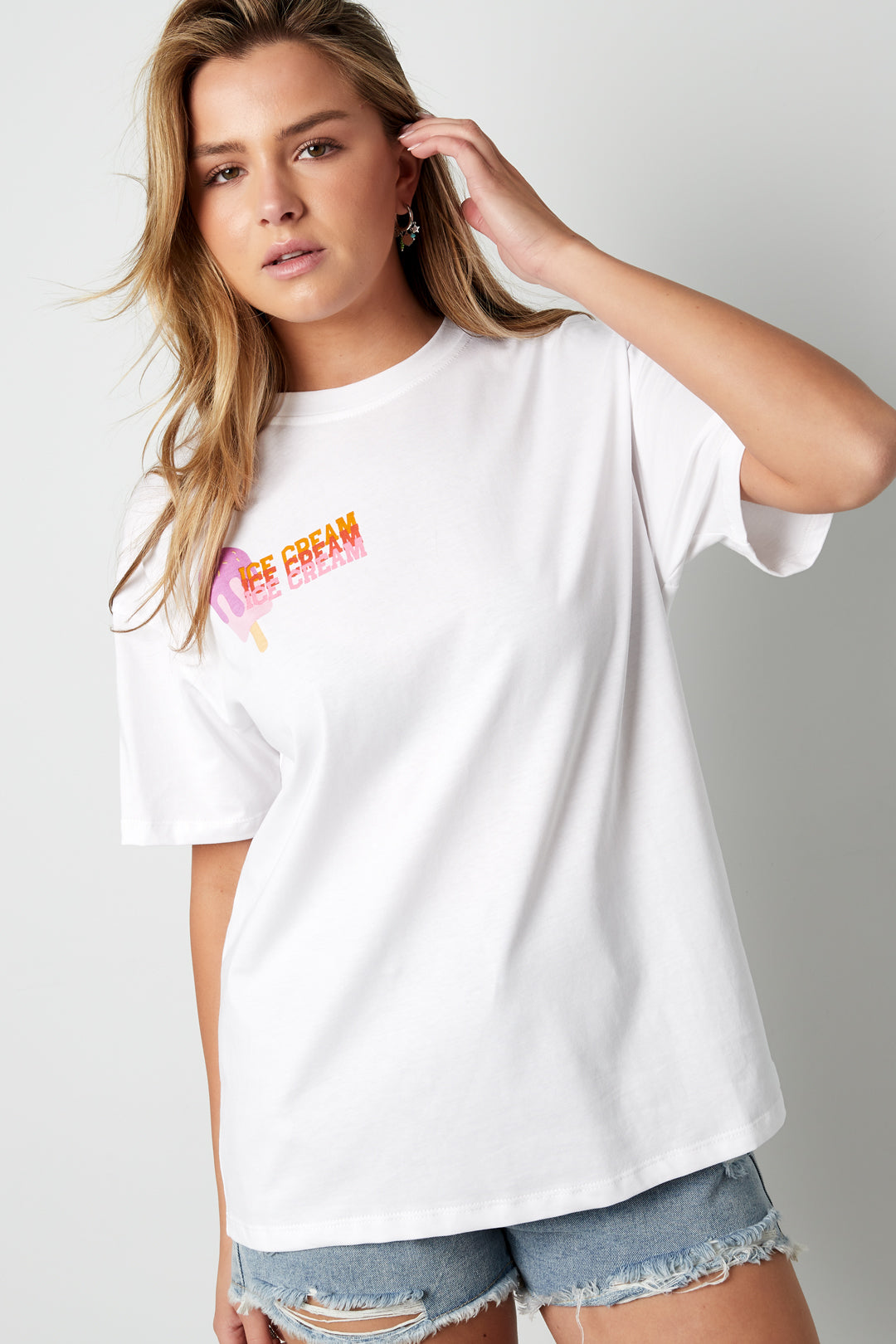 Baumwolle Damen T-Shirt Frühling/Sommer Buchstaben