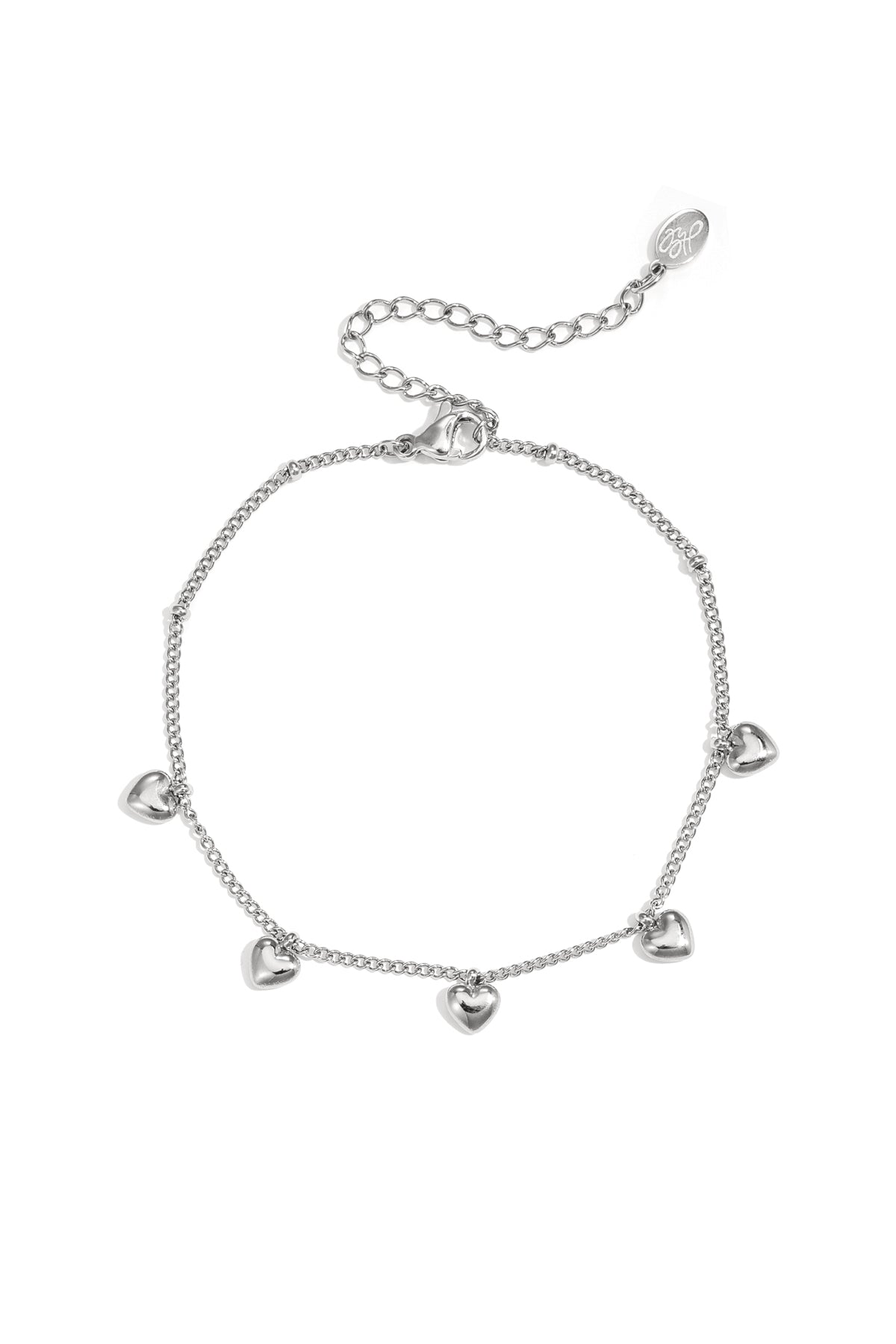 Armband mit kleinen baumelnden Herzen