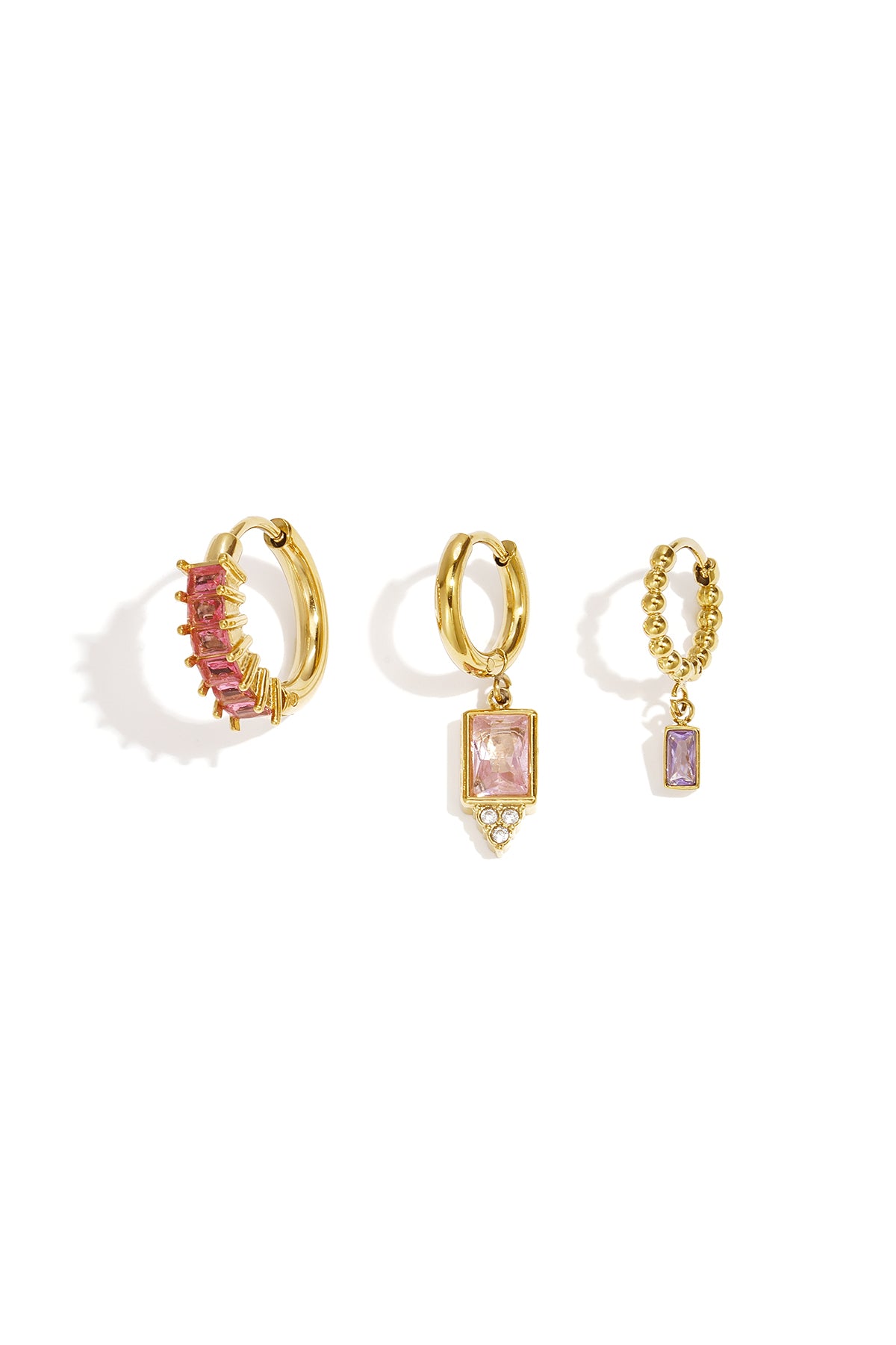 Ohrring-Sets aus Edelstahl, geometrische Form, schlichte Alltags-Serie, Damenschmuck