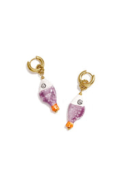 Ohrringe aus Keramikperlen, Fischmotiv, romantische Serie, Damenschmuck