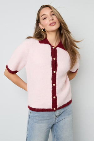 Soft Knit Cardigan for Spring/Summer in Pink, Blue & Beige