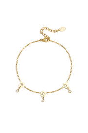 Edelstahl-Charm-Armbänder, Blumenmuster, schlichte Alltagsserie, Damenschmuck