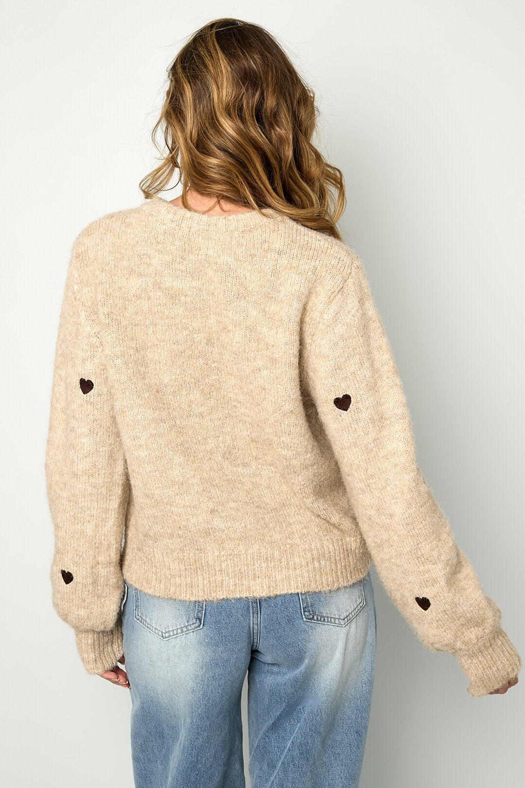 Herzchen-Strickjacke