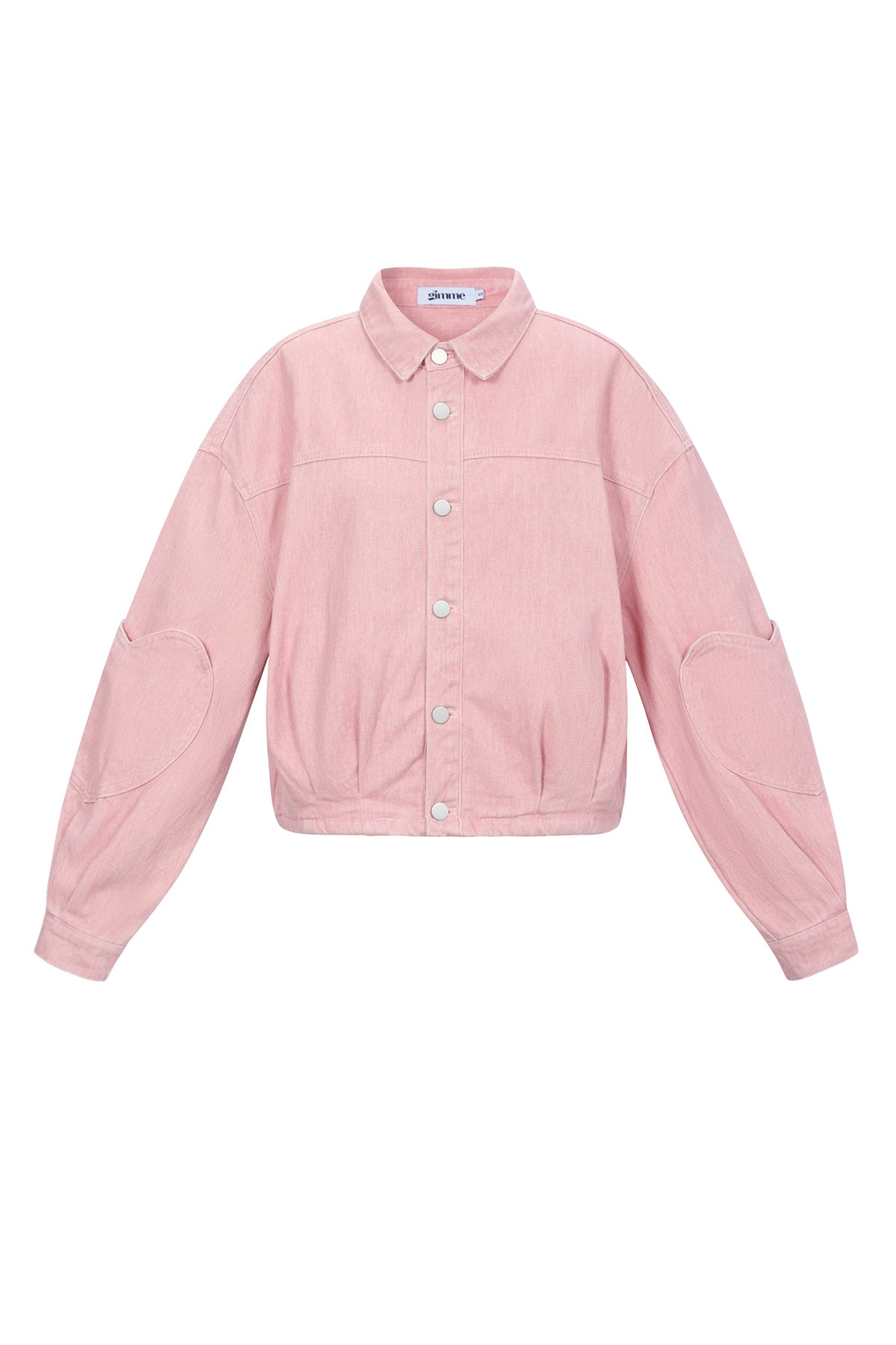 Gimme Grey & Pink Denim Jacket Set for All Fits