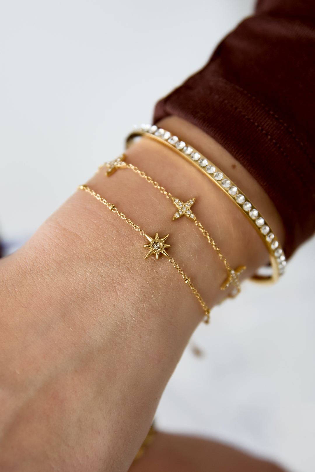 Armband mit Perlen und Sternschnuppe mit Stein