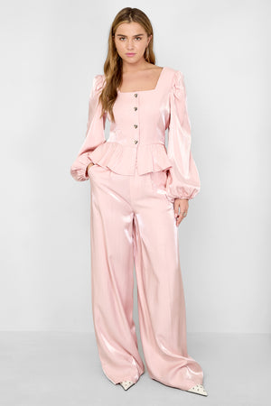 Elegant Spring/Summer 2-Piece Set in Pink & Off-White
