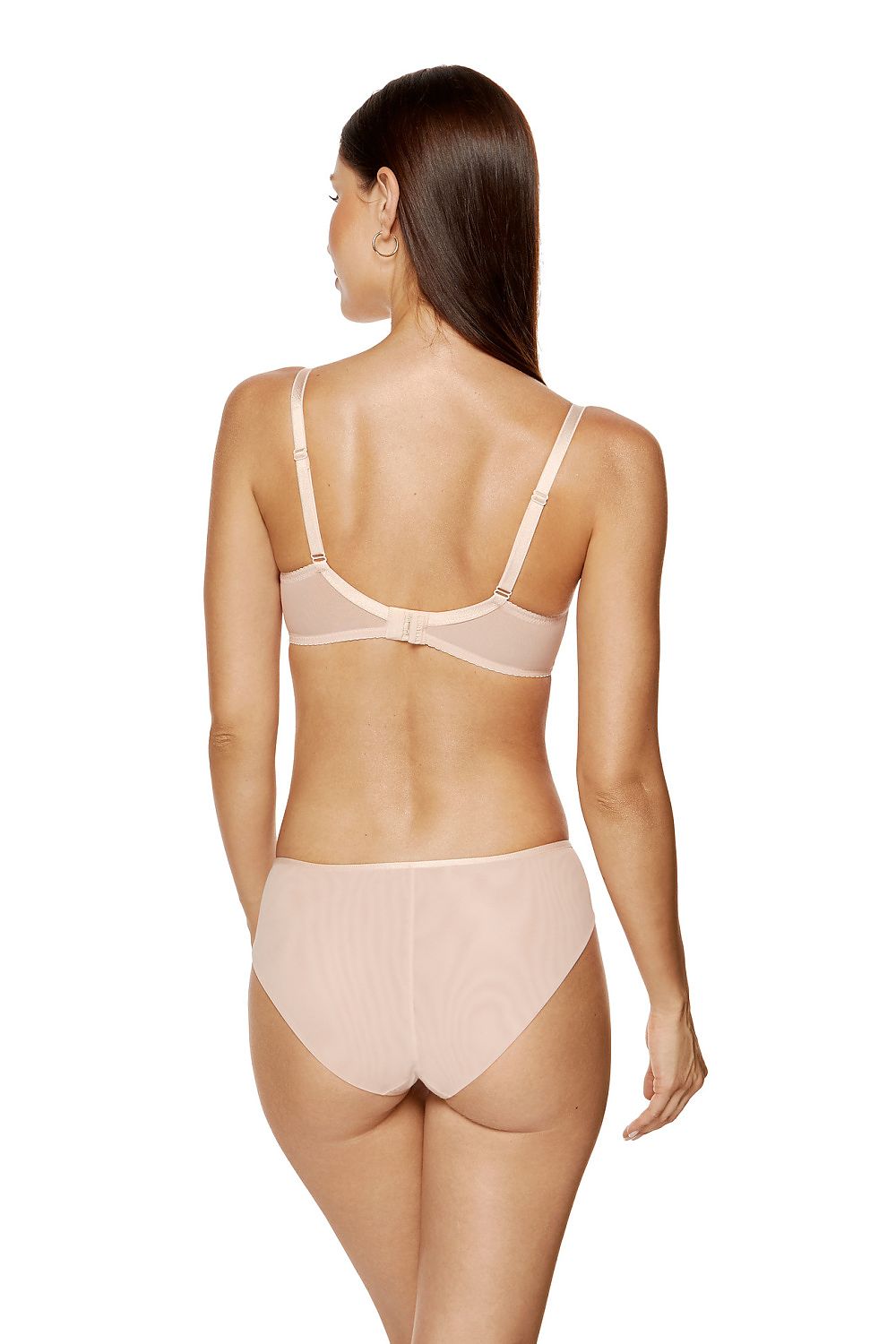 Gorteks Semi-Soft-BH in Rosa, Rückansicht mit zarter Rückenpartie