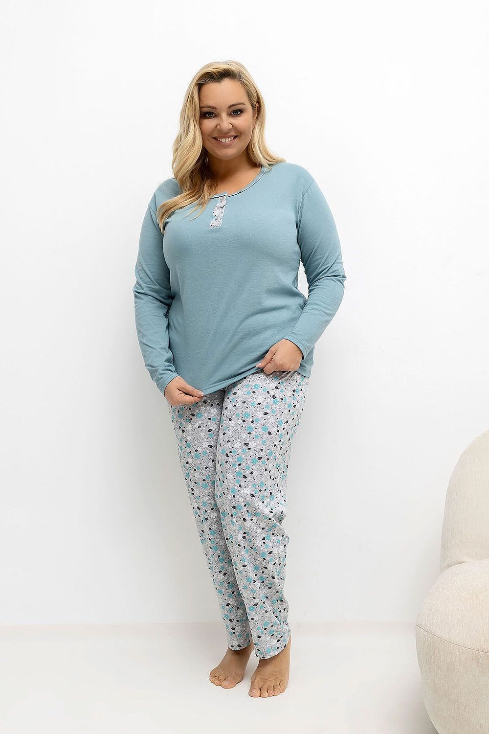  Übergrößen-Pyjama model 221183 Forever Pink 