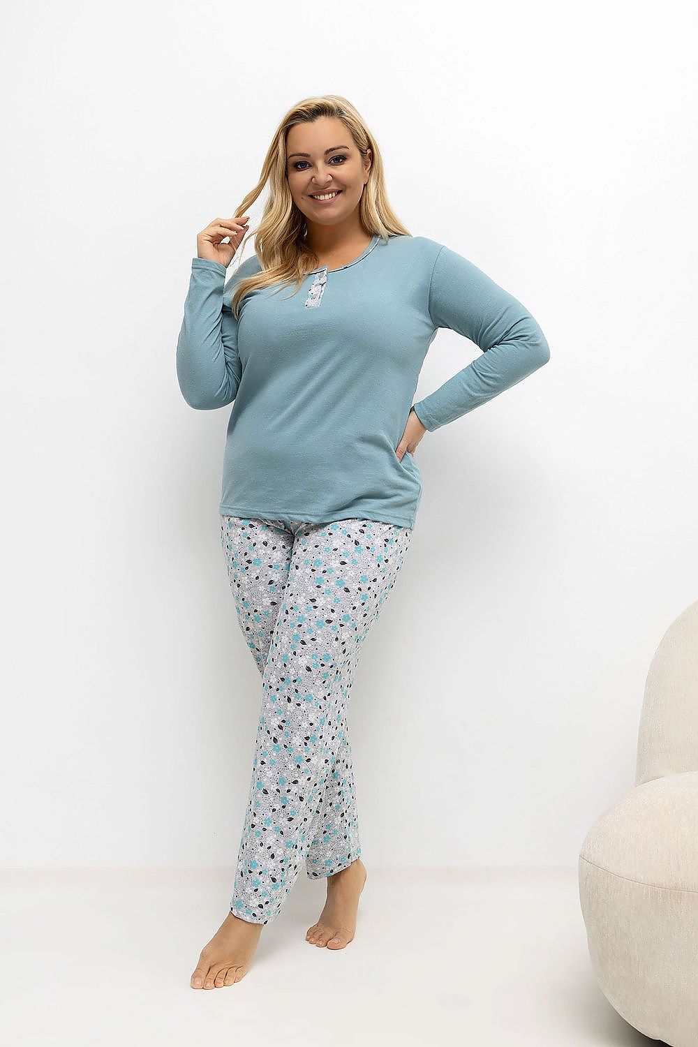  Übergrößen-Pyjama model 221183 Forever Pink 