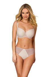 Vena gepolsterter BH in Beige mit Spitze, Vorderansicht