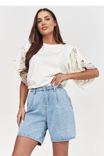  Jeansshorts model 228315 Makadamia 