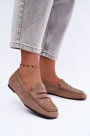 Step in style Mokassin in Taupe mit Zierlasche, Seitenansicht