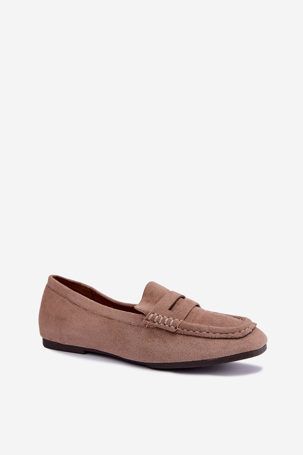 Step in style Mokassin in Taupe aus Kunstwildleder, Seitenansicht