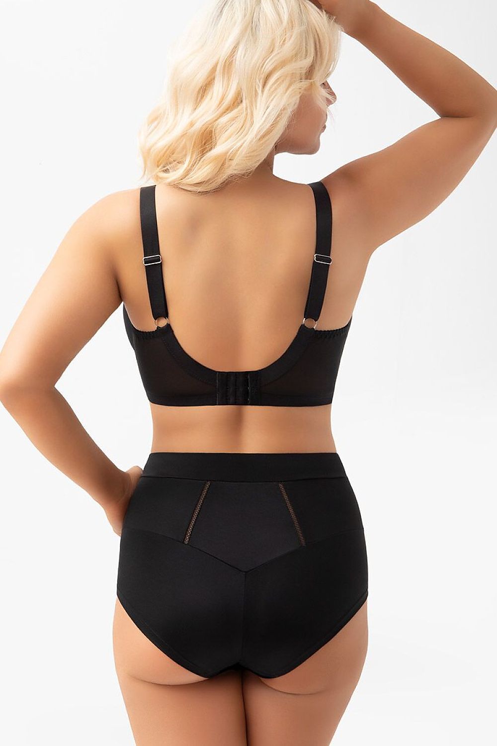 Gorsenia Lingerie Soft-BH in Schwarz mit Spitze, Rückansicht
