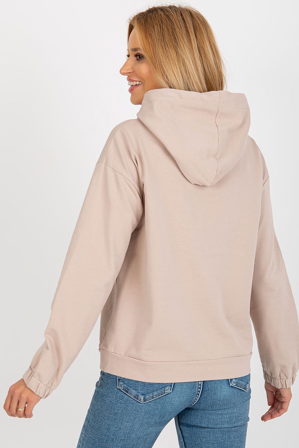 Relevance Kapuzen-Sweatshirt hellrosa mit Kapuze, Rückansicht