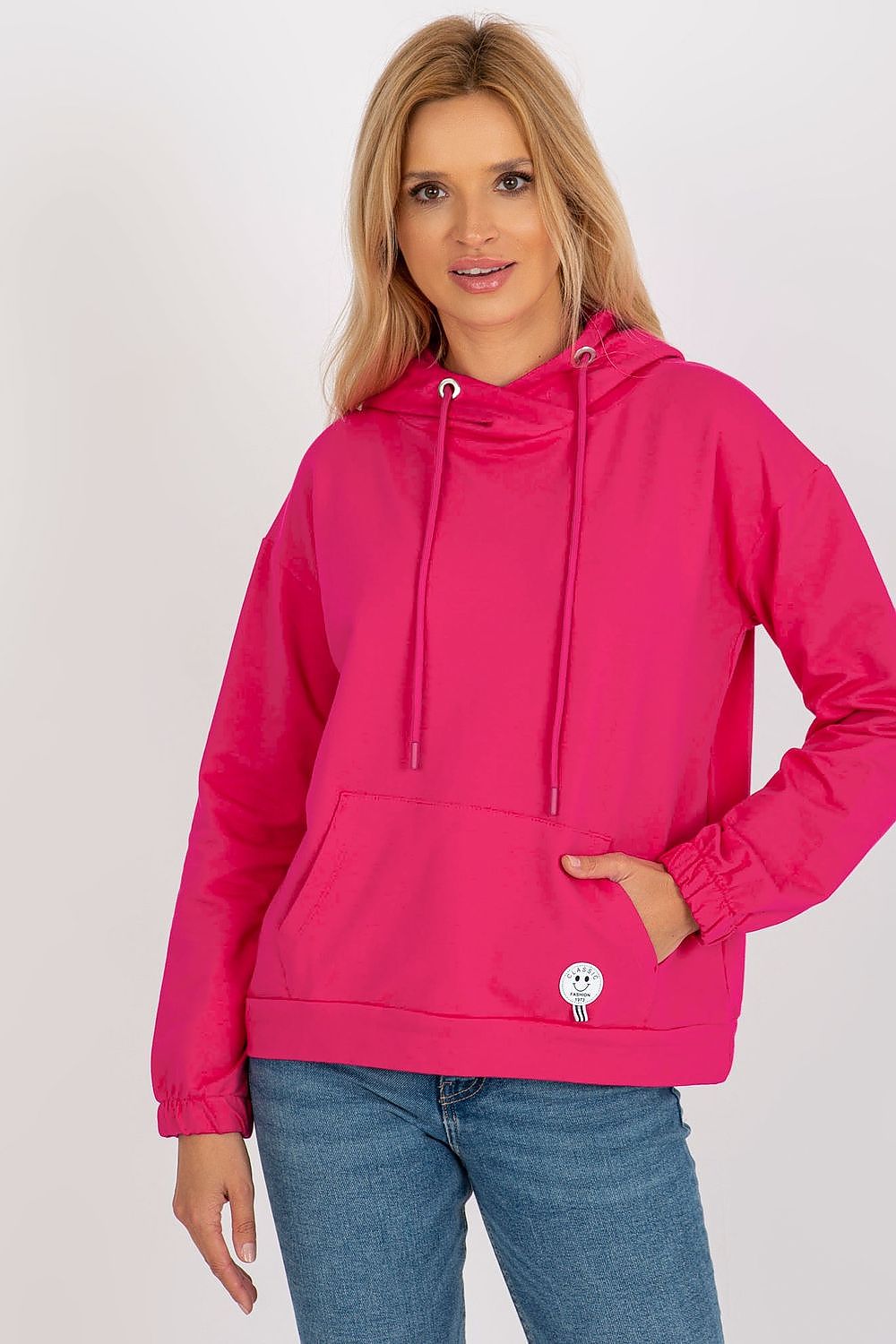 Relevance Kapuzen-Sweatshirt pink mit Kängurutasche, Vorderansicht