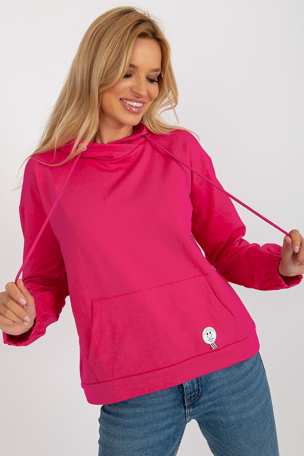 Relevance Kapuzen-Sweatshirt pink mit Kängurutasche, Vorderansicht