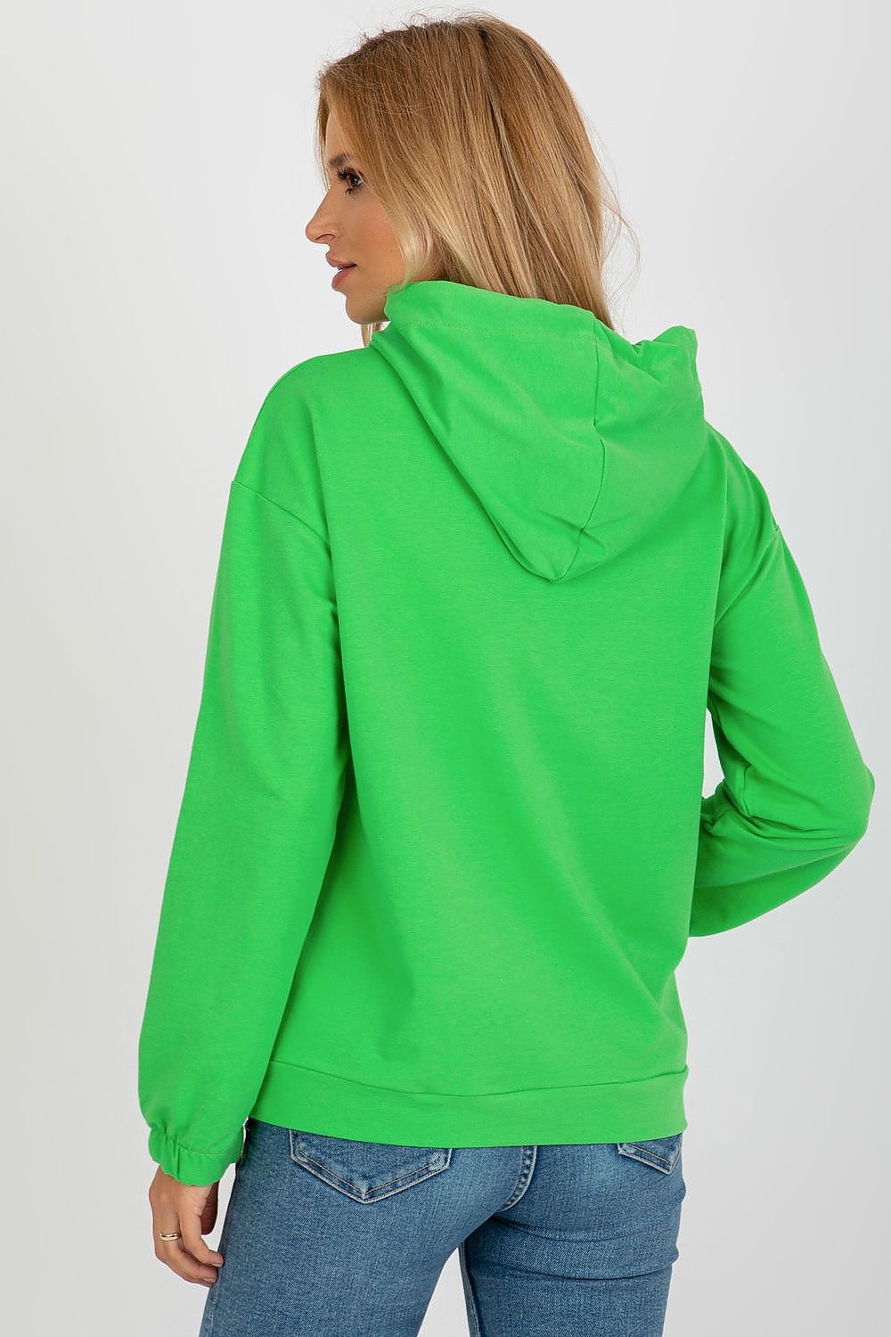 Relevance Kapuzen-Sweatshirt neongrün mit Kapuze, Rückansicht