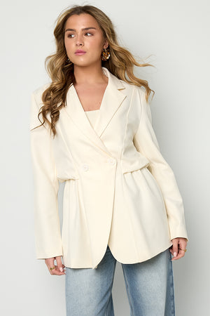 Eleganter Damen Blazer mit Raffung für einen stilvollen Look