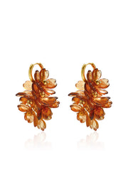 Ohrringe aus Edelstahlperlen, schlichtes Blumenmuster, schlichte Alltags-Serie, Damenschmuck