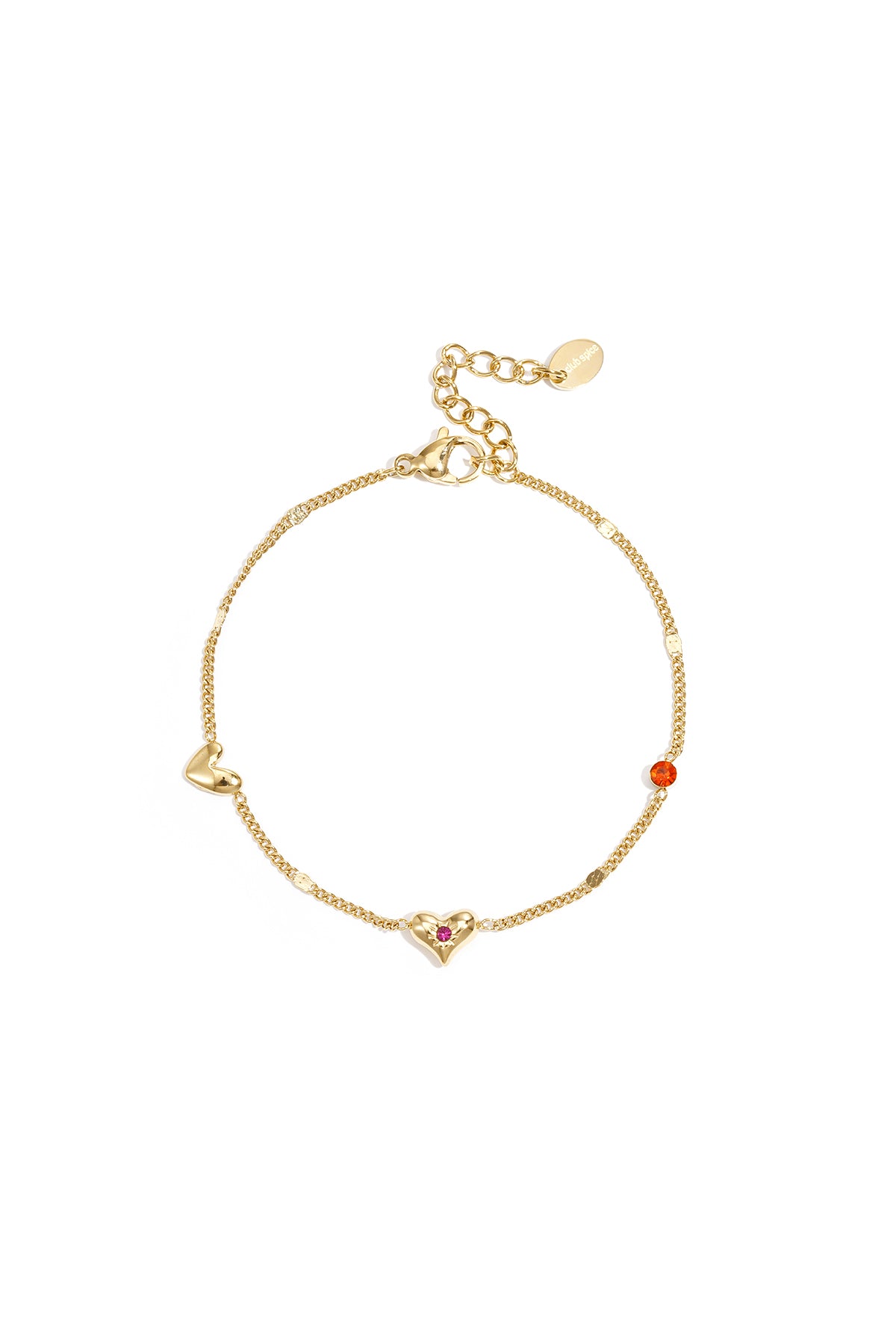 Armband mit Herz- und Steinmuster