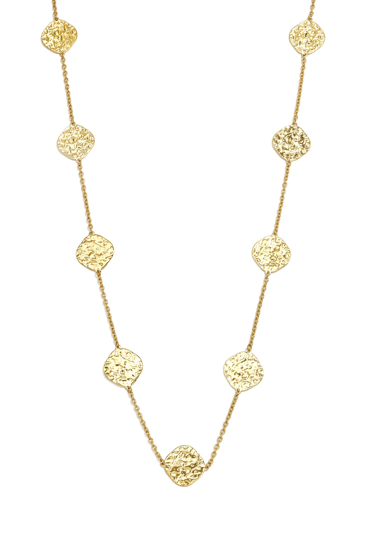 Lange Halskette aus Edelstahl, geometrische Form, schlichte Alltags-Serie, Damenschmuck