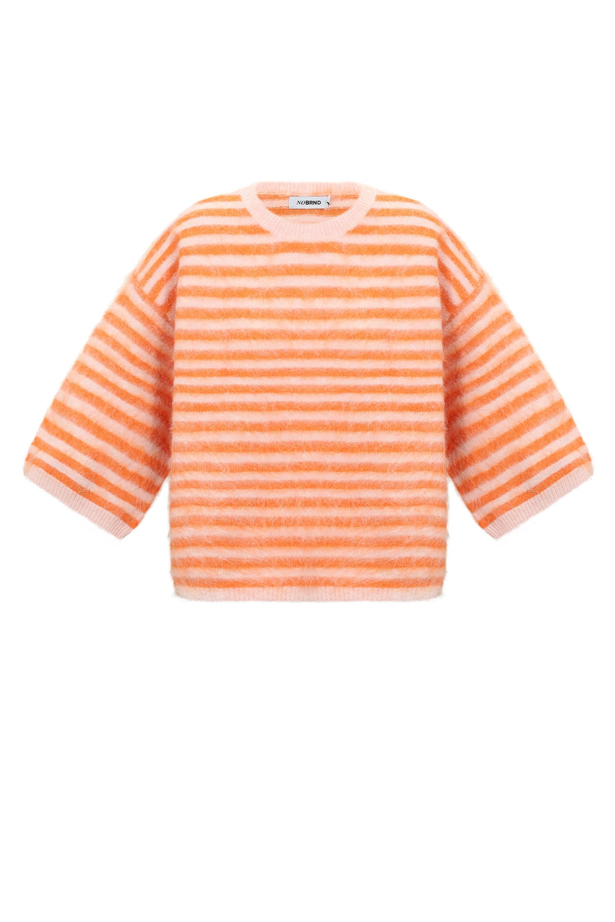 Strickpullover aus Polyesterfaser (Polyester), gestreift, lässige Herbst-/Winterkleidung