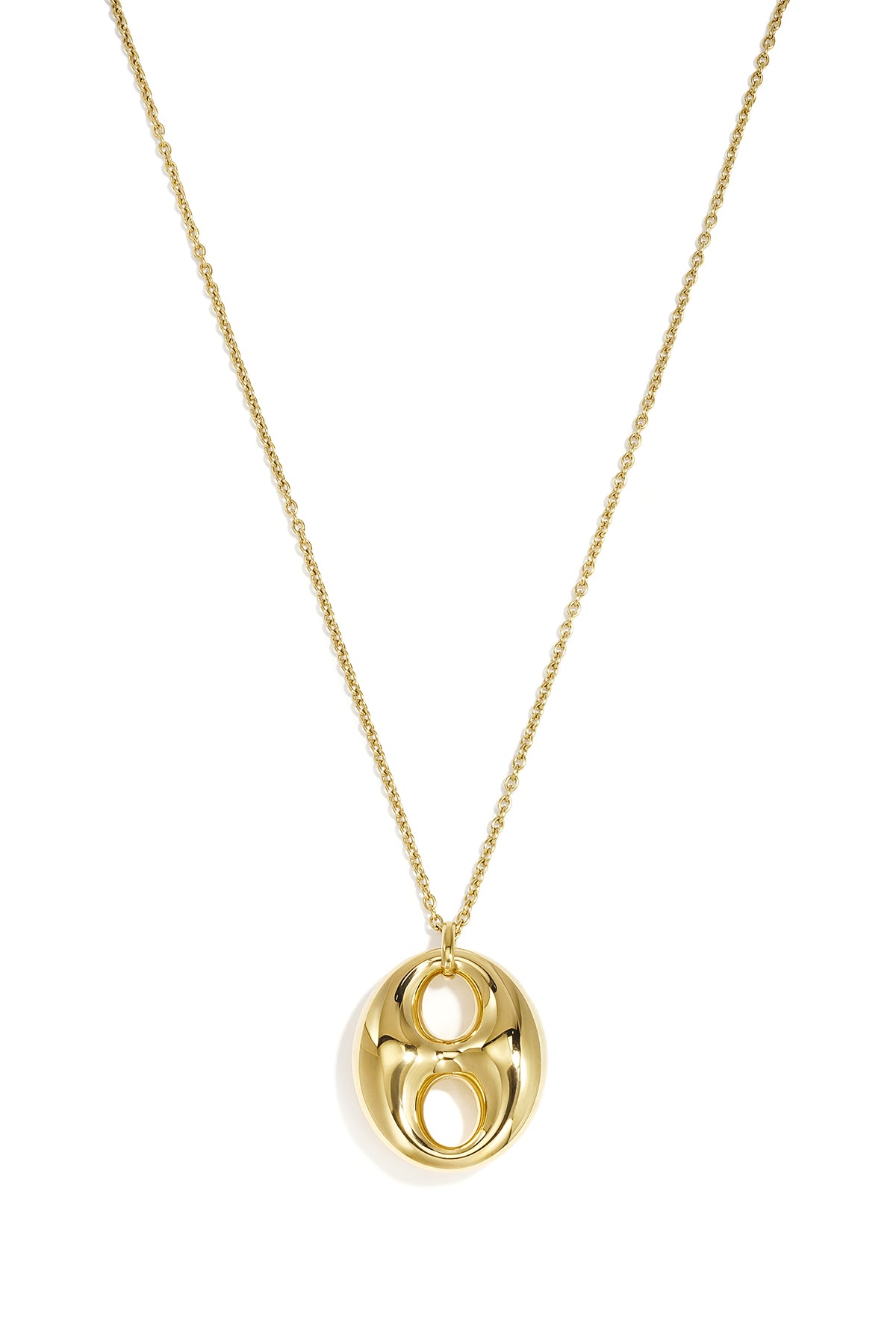 Lange Halskette aus Edelstahl, geometrische Form, schlichte Alltags-Serie, Damenschmuck