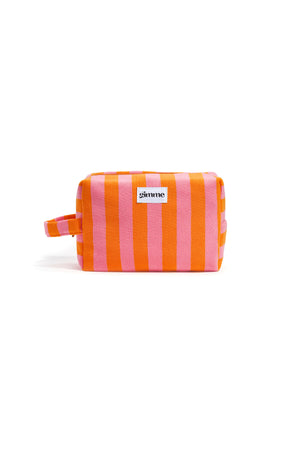Kosmetiktaschen, gestreift, schlicht, aus Polyester, Alltagsaccessoires