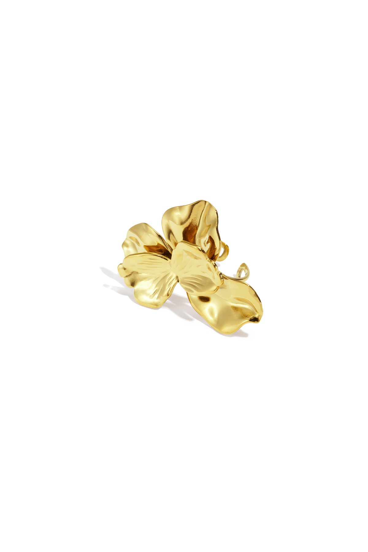 Edelstahl Statement Ringe Blume Casual Daily Simple Serie Damenschmuck