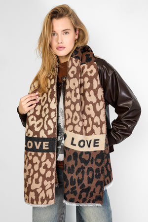 Chic Leopard Print Winter Scarf for Women