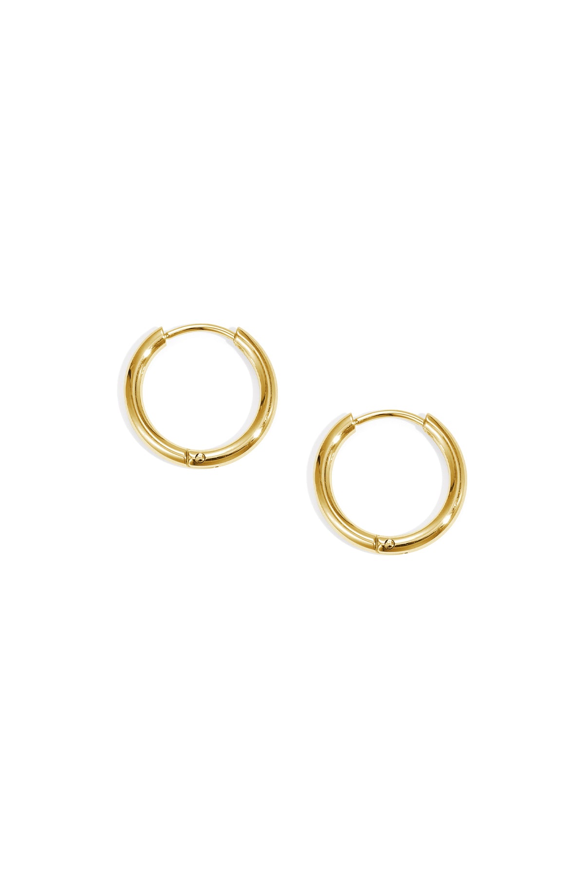 Ohrringe Little Hoops 1,6cm Goldfarbe Edelstahl