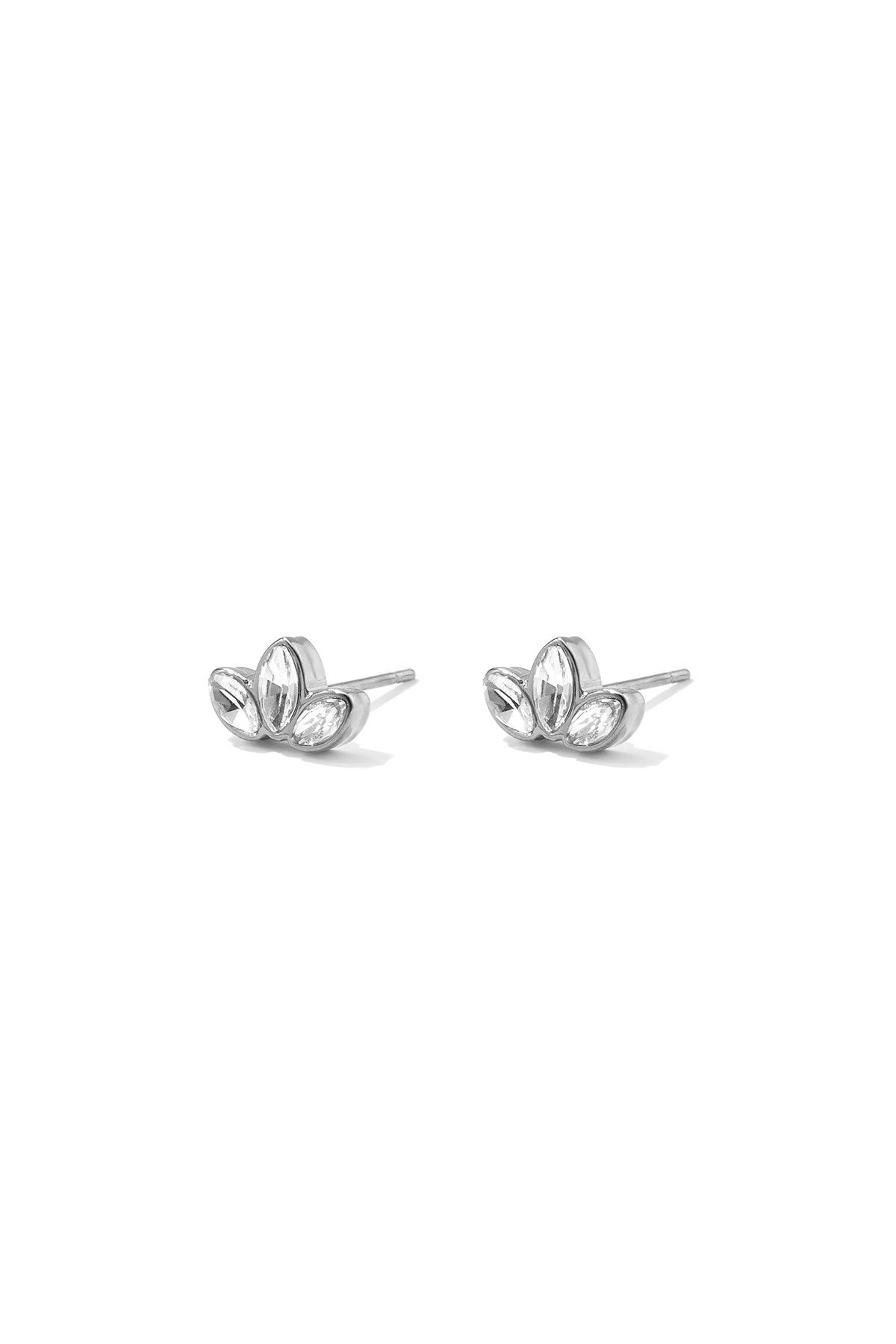 Ohrstecker aus Edelstahl, Blattmotiv, schlichte Alltags-Serie, Damenschmuck