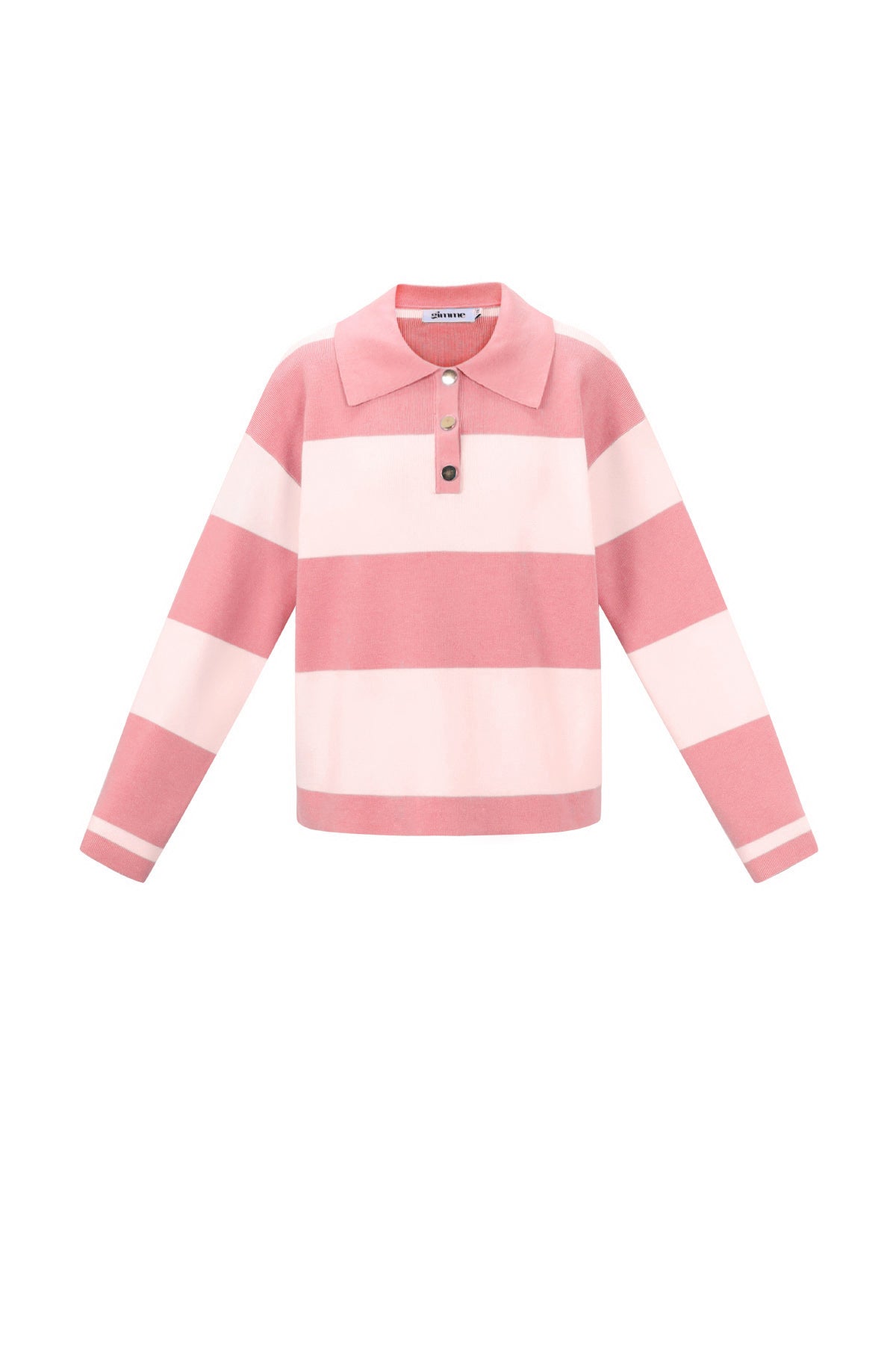 Strick-Viskose Damen-Polo-Pullover Streifen Herbst/Winter