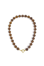 Halsketten mit Acrylperlen, Leopardenmuster, Retro, Alltag, klassische Serie, Damenschmuck, 14 mm