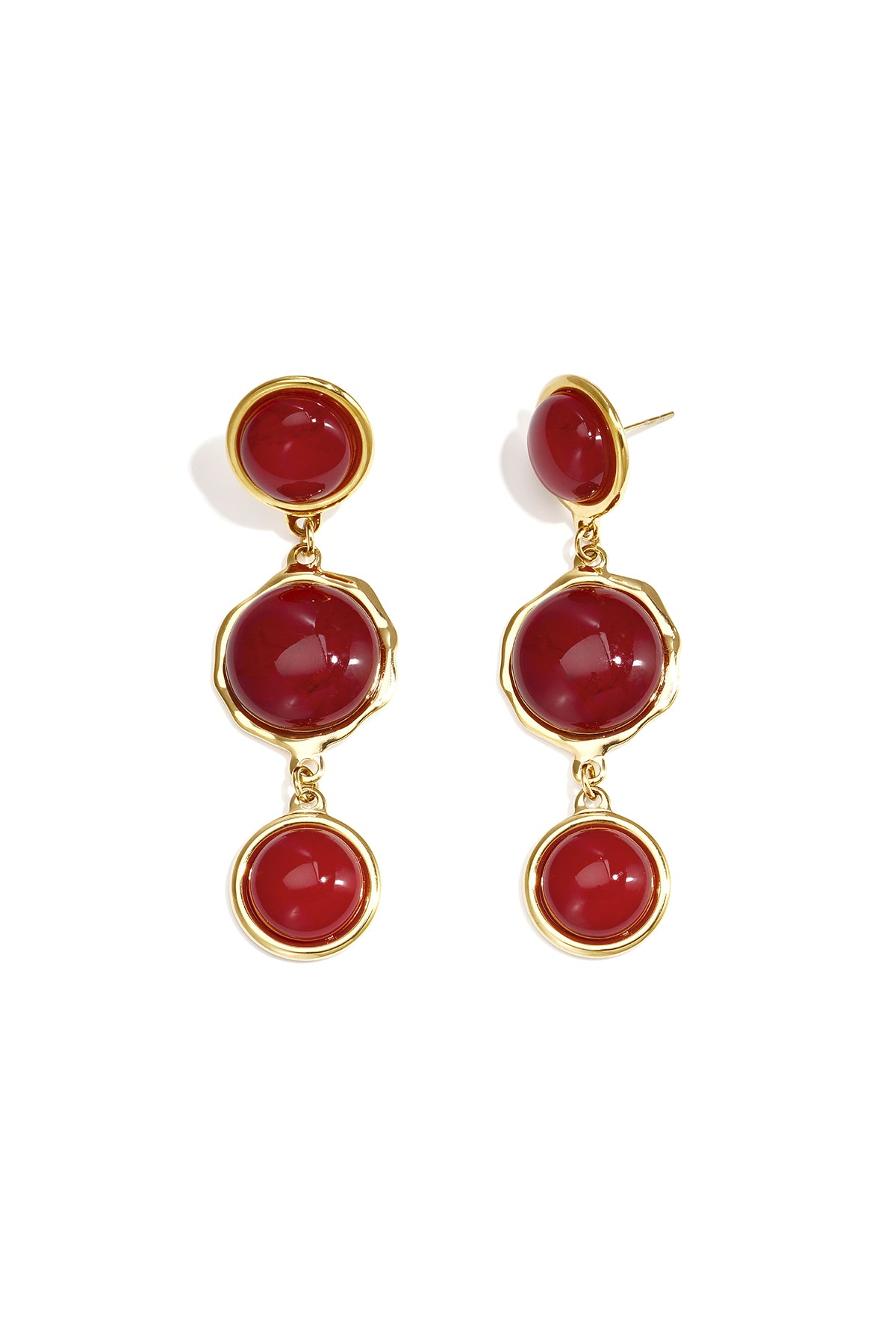 Elegante, runde Hängeohrringe aus Edelstahl – perfekt für festliche Anlässe und Partys. Luxuriöse Damenschmuckserie.