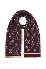 Sommerschals, schlicht, aus Polyester, mit Blumenmuster, Alltagsaccessoires