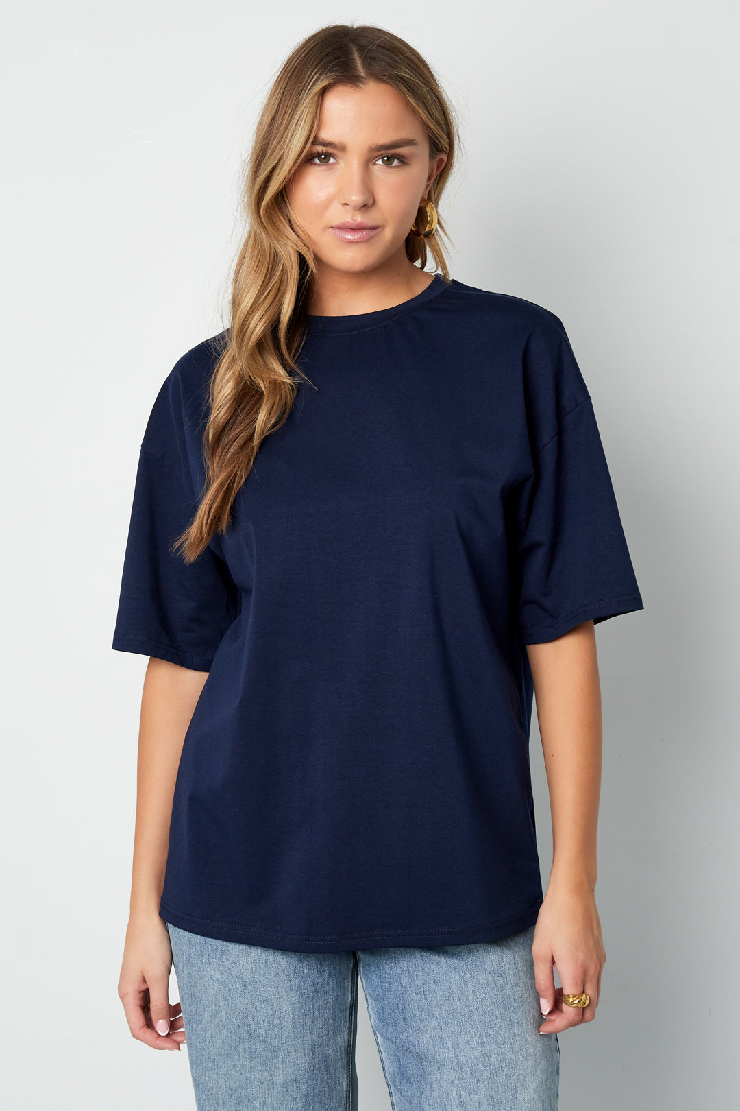 Cotton Damen T-Shirt Casual Letters
