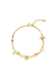 Edelstahl Charm Armbänder Blume Täglich
