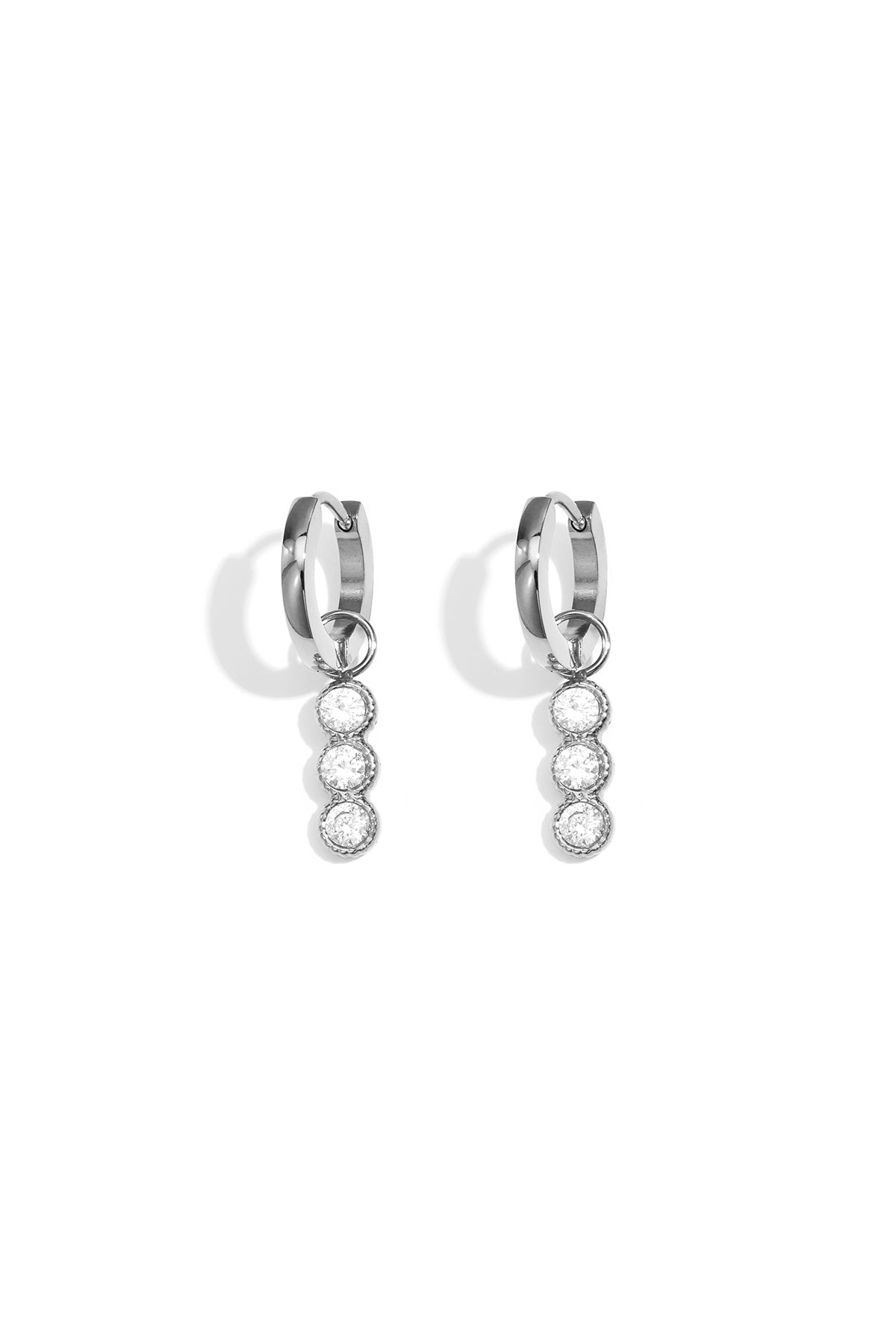Ohrhänger aus Edelstahl, schlicht und elegant, Modell „Damenschmuck“, Serie „Alltagsschmuck“, Damenschmuck