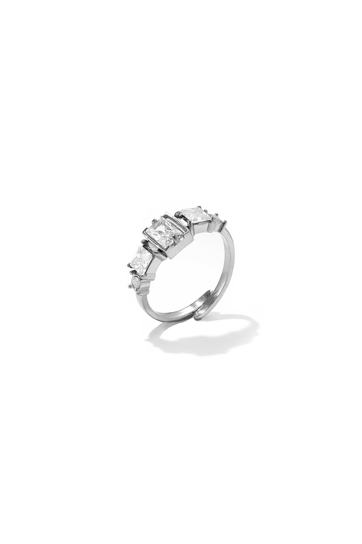 Minimalistische Ringe aus Edelstahl, geometrische Form, schlichte Alltags-Serie, Damenschmuck