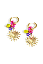 Leuchtende Herz-Happy-Charm-Ohrringe