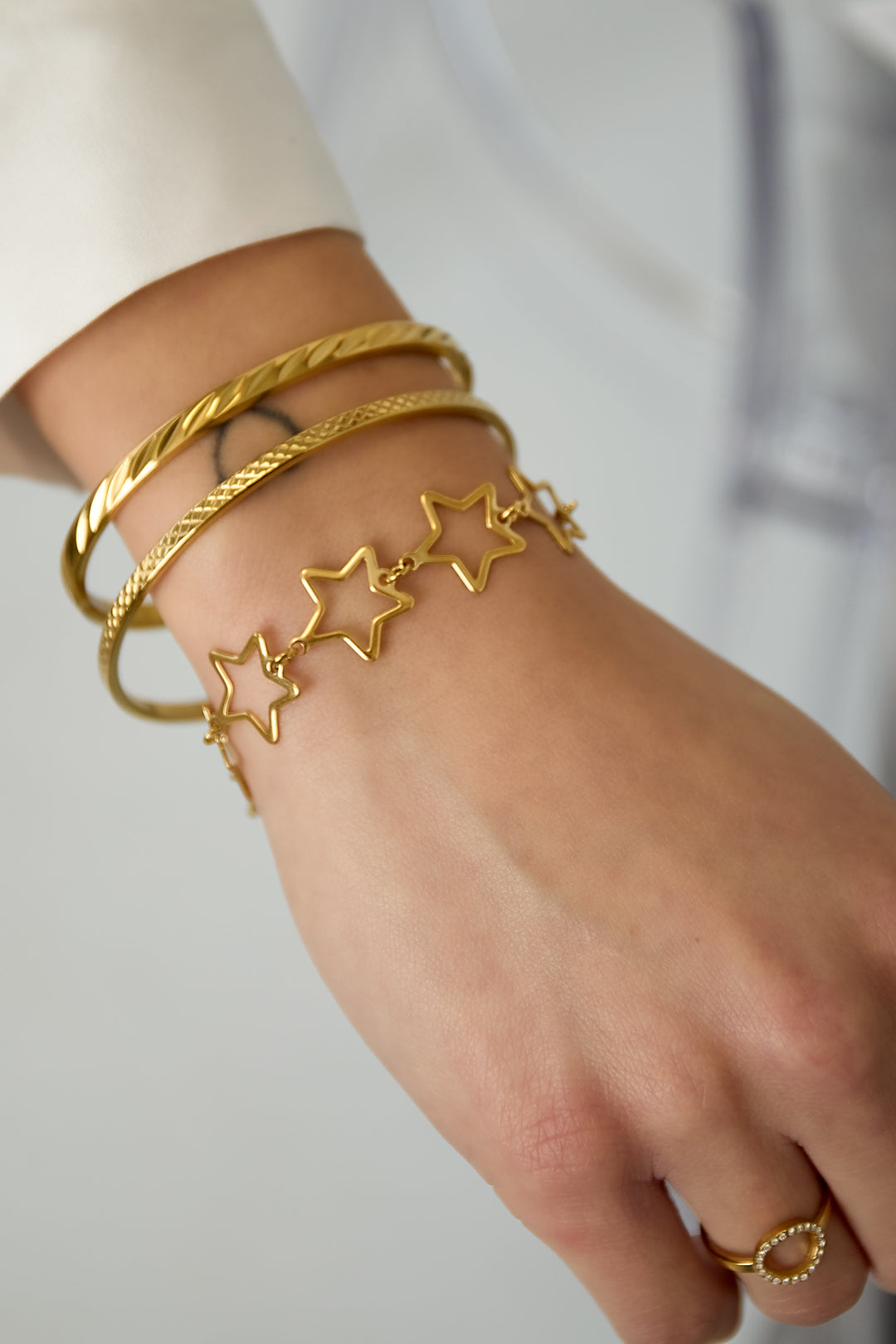Edelstahl-Kettenarmbänder Star Casual Daily Simple Series Damenschmuck